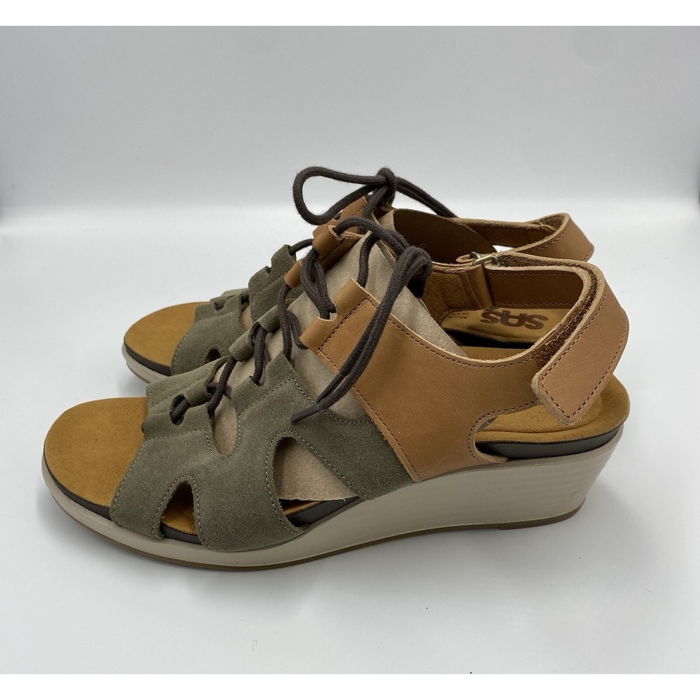 SAS Women's Sandals in Olive and Tan